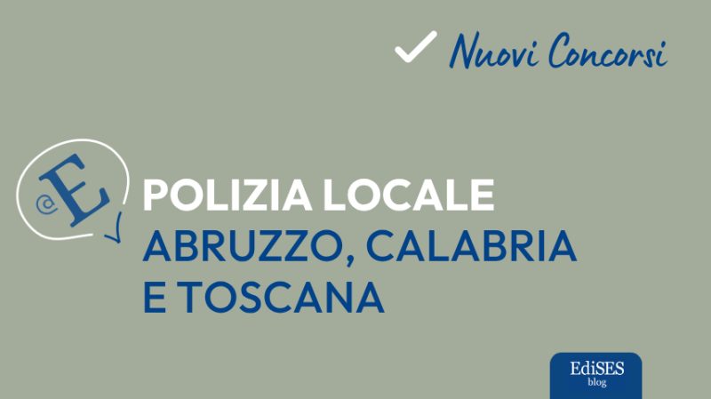 Nuovi concorsi polizia locale
