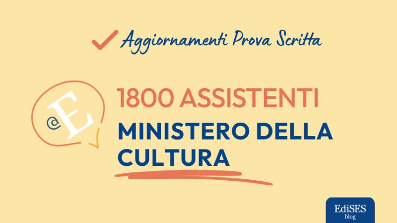 date prova scritta assistenti ministero cultura