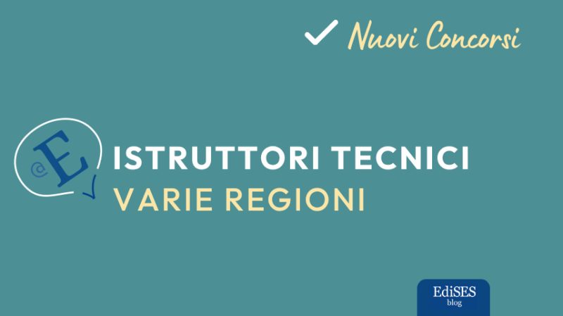 Concorsi istruttori tecnici varie regioni