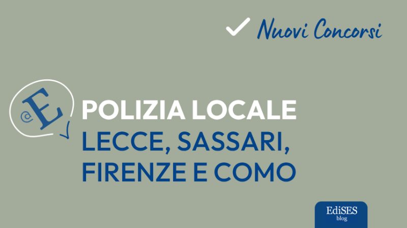 Concorsi polizia locale vari comuni