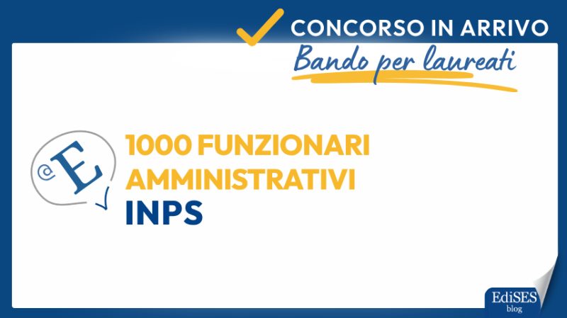 Concorso 1000 Funzionari Amministrativi INPS