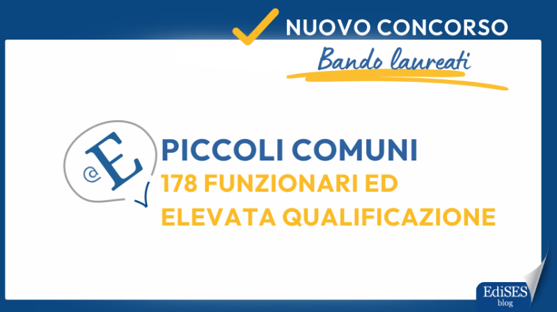 Concorso 178 posti piccoli Comuni RIPAM