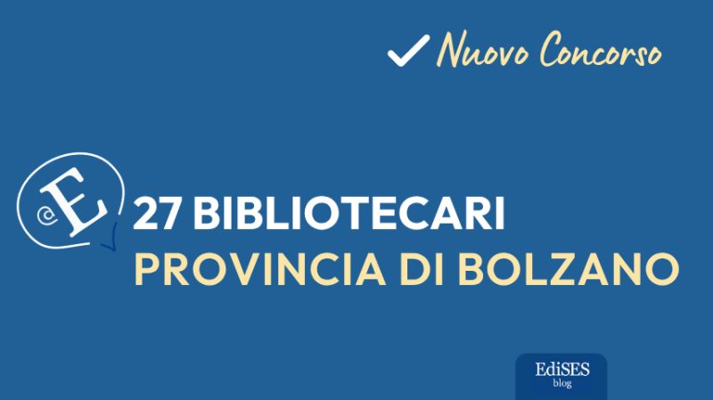 Concorso 27 bibliotecari Provincia di Bolzano
