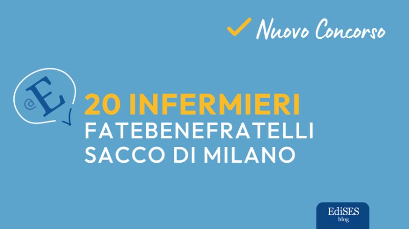Concorso infermieri Fatebenefratelli Sacco di Milano