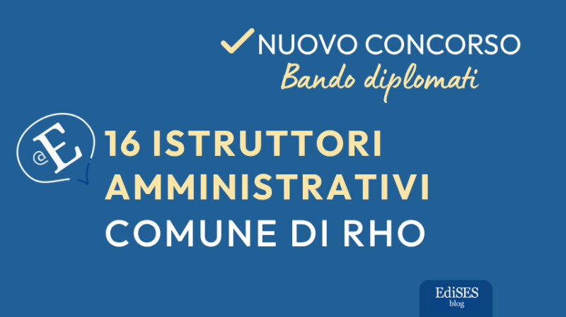 Concorso istruttori amministrativi Comune di Rho