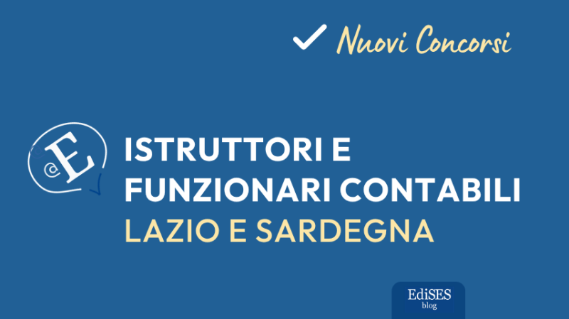 Concorsi contabili Lazio e Sardegna