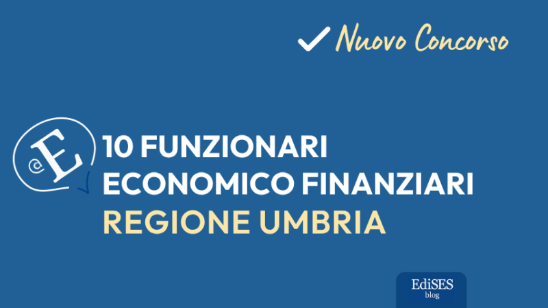 Concorso 10 funzionari economici Regione Umbria