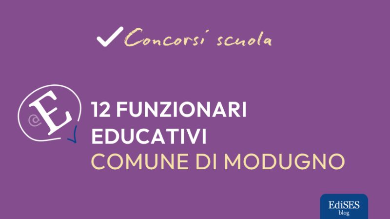 Concorso 12 funzionari educativi Comune di Modugno