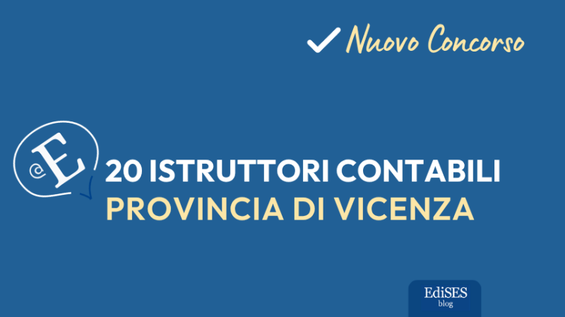 Concorso 20 istruttori contabili Provincia di Vicenza
