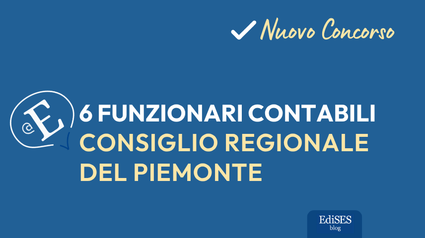 Concorso funzionari contabili Consiglio Regionale Piemonte