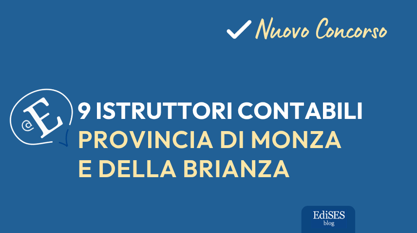 Concorso istruttori contabili Provincia di Monza