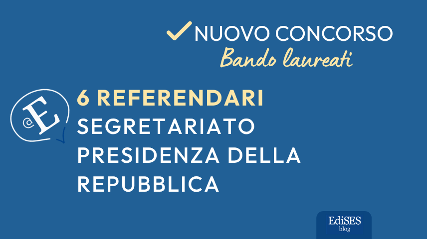 Concorso referendari Segretariato Generale Presidenza della Repubblica