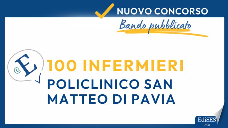 Concorso 100 infermieri Policlinico di Pavia