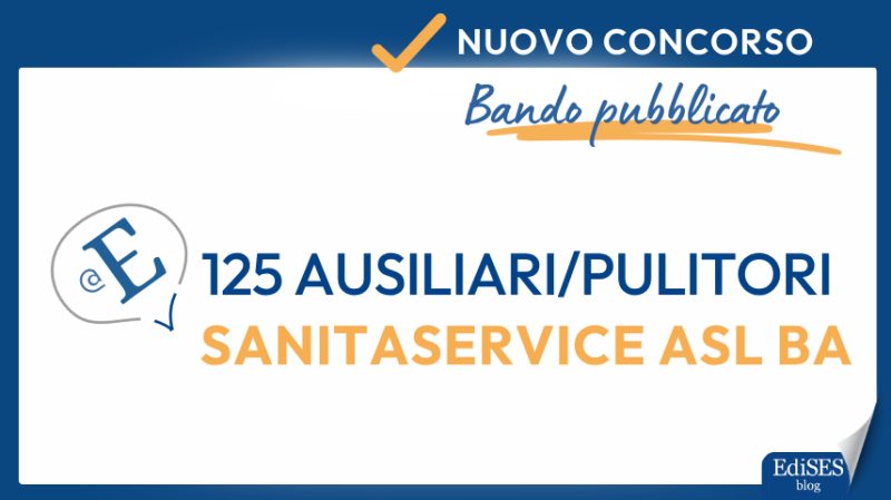 Concorso 125 ausiliari Sanitaservice Asl BA